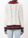 contrast-trim sweatshirt