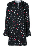 heart face print dress