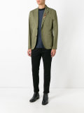 embroidered military blazer
