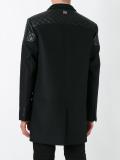 buttoned mid coat