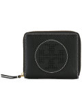 perforated logo zipped wallet
