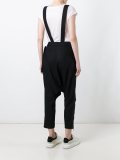 shoulder strap cropped trousers