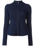 ribbed zipped jumper