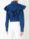ruffled denim jacket