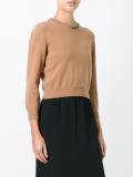 contrast collar jumper