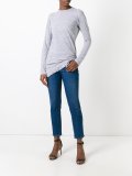 oversize ruffled hem T-shirt