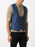 dipped scoop neck waistcoat