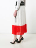 pleated colour-block skirt 