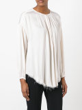 shirred peasant blouse