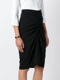 ruched pencil skirt