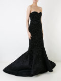 strapless fishtail gown