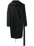 lace-up detail coat