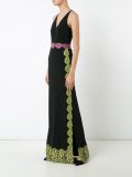 floral lace trim gown