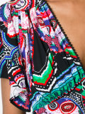 printed ruffle sleeve dress