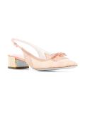sling back lace pumps