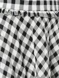 checked skirt 