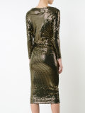 metallic fitted dress