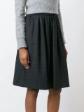 metallic check pattern skirt