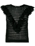 knitted ruffle top