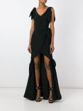 tie detailed gown