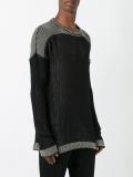 bicolour ribbed jumper