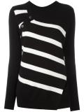 asymmetric striped jumper