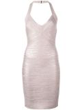 halterneck fitted dress