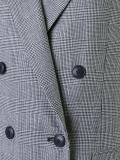 checked double breasted coat