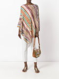 striped knitted poncho