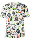 short-sleeved flower print T-shirt