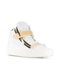 double plate mid-top sneakers
