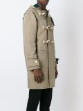 frayed edge duffle coat