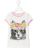 cat print T-shirt 