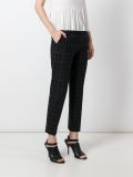 cropped checked trousers