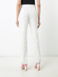 embroidered slim-fit trousers 