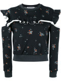 cold-shoulder detail sweatshirt