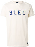 'bleu' print T-shirt