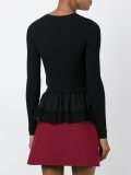 flared detail knitted blouse