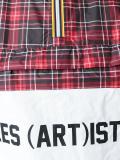 logo print checked jacket 