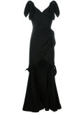 tie detailed gown