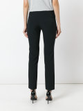 zip detail straight trousers