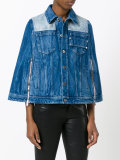 short denim cape