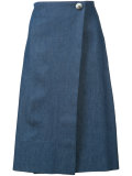 denim wrap skirt