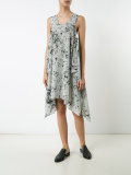spot marble trapeze dress