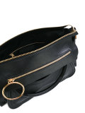 oversized ring zip shoulder bag
