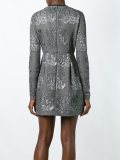 metallic pattern longsleeved dress