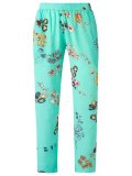 silk printed trousers