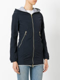 zipped hooded jacket