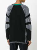 striped panel jumper