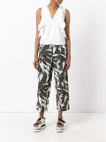 cropped high-waist trousers